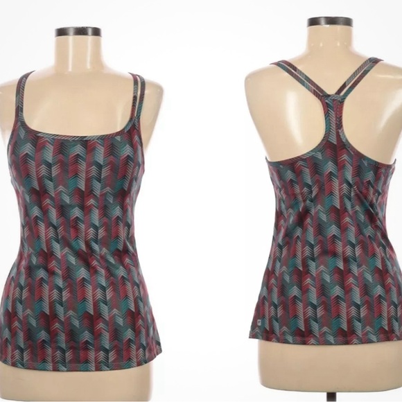 Fabletics Racerback Tank Top Yoga Workout Beach Women Medium green gray burgundy - Picture 4 of 8